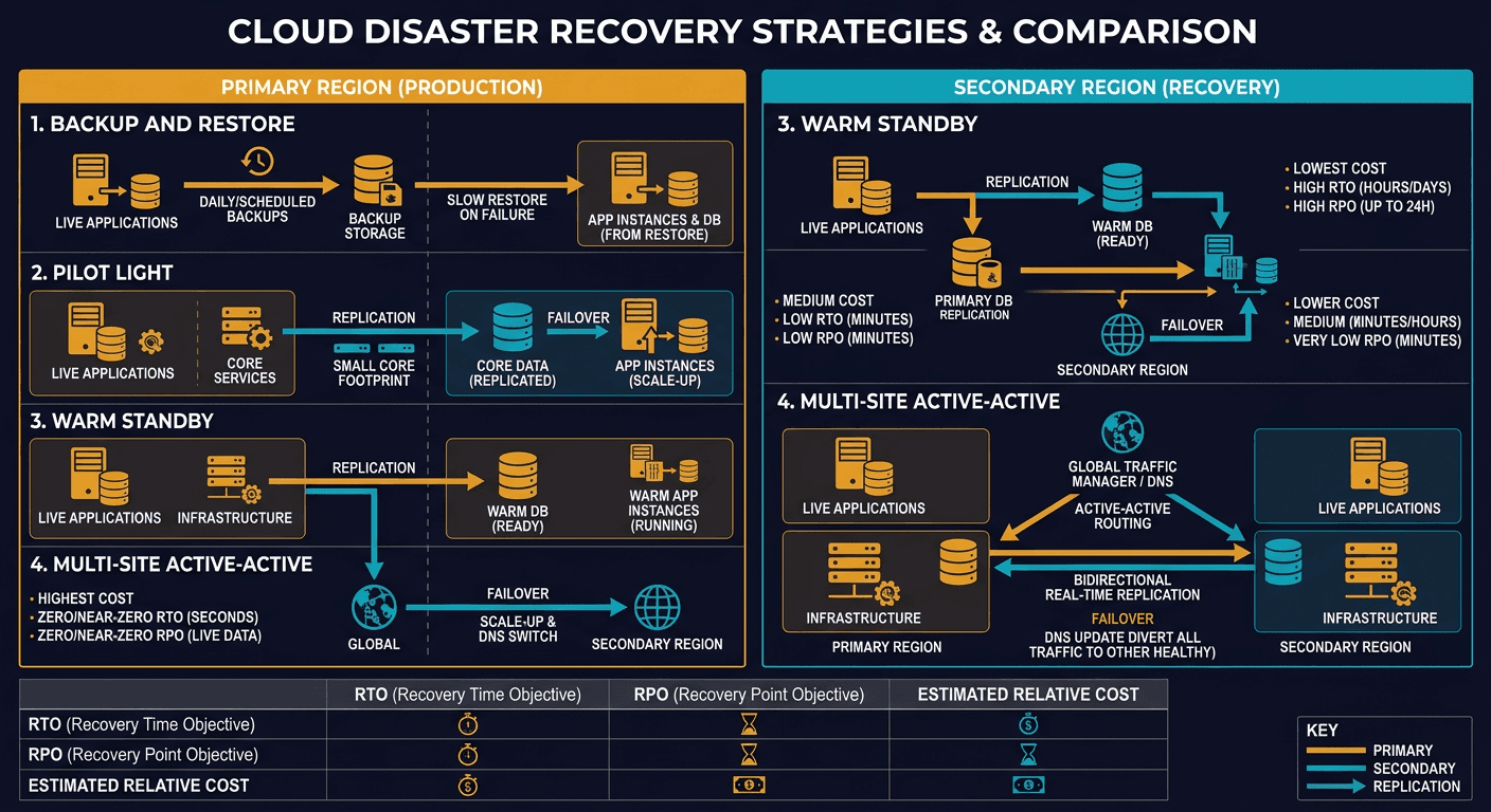 Cloud Disaster Recovery Strategies diagram