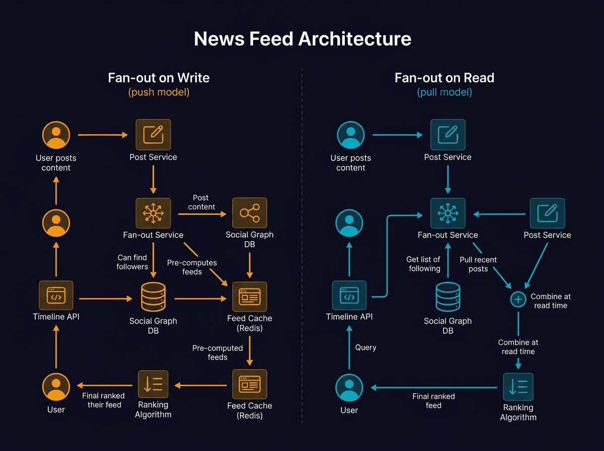 Design a News Feed / Timeline diagram