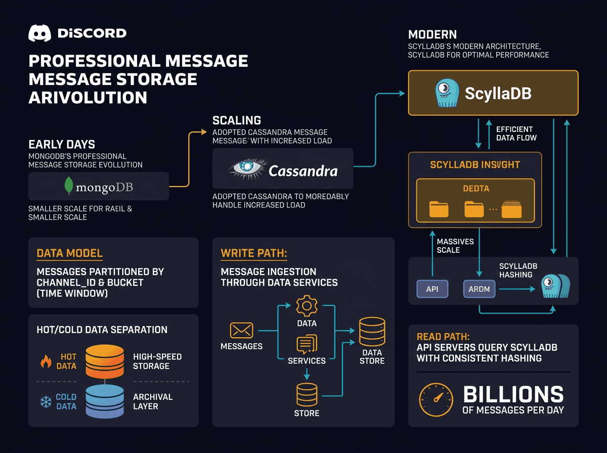 How Discord Stores Trillions of Messages diagram