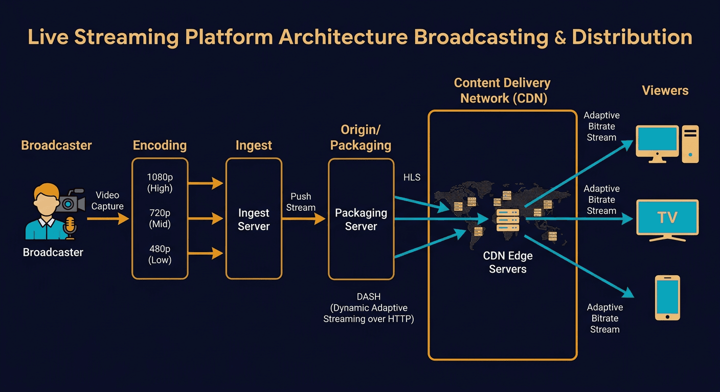 How do live streaming platforms like YouTube Live, TikTok Live, or Twitch work? 
