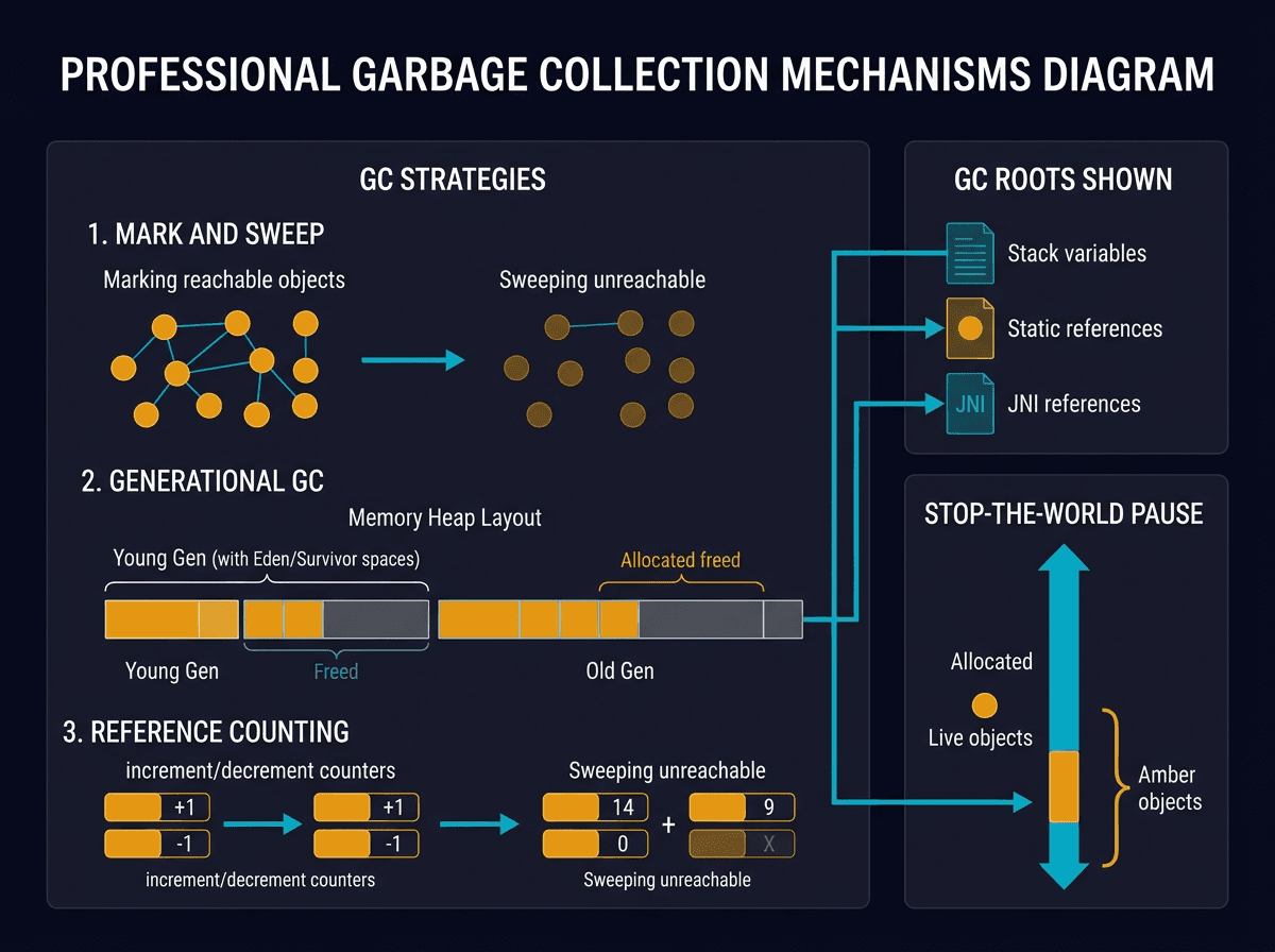 How does Garbage Collection work diagram