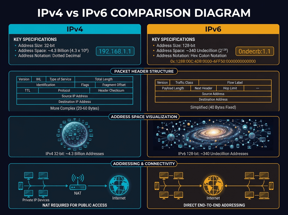 IPv4 vs. IPv6, what are the differences