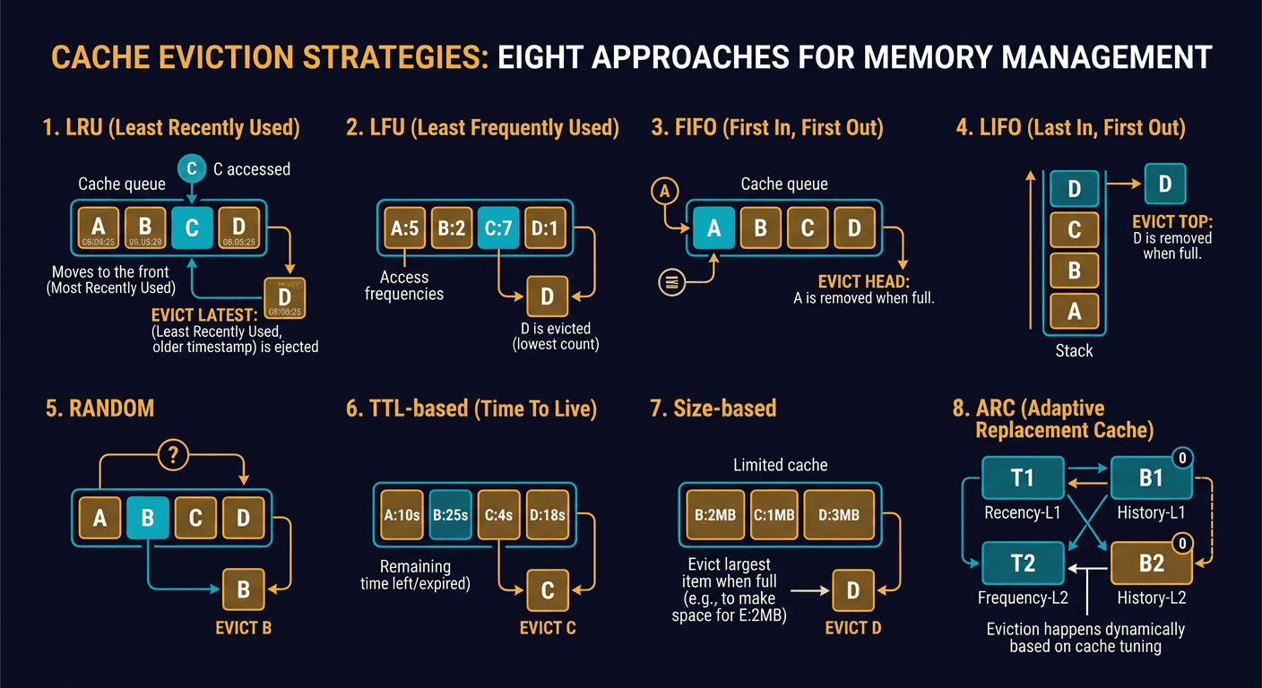 Top 8 Cache Eviction Strategies diagram