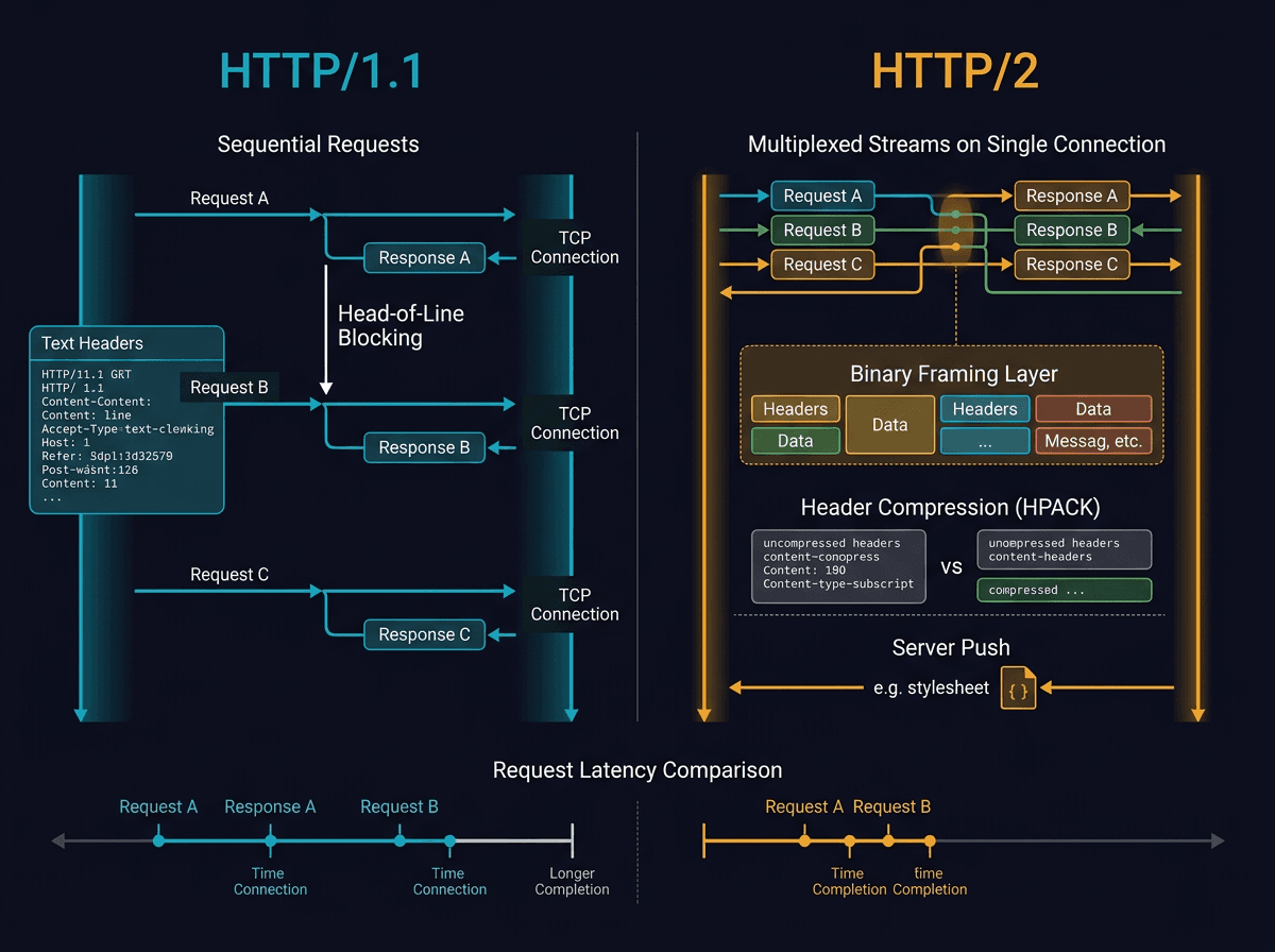 What makes HTTP2 faster than HTTP1